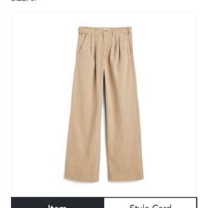 Women's size 6p Pistola wide leg pleated trouser.